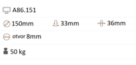 Pogumované koliesko 150x33 mm