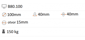 Pogumované koliesko 100x40 mm