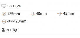 Pogumované koliesko 125x40 mm