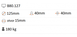 Pogumované koliesko 125x40 mm