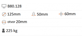 Pogumované koliesko 125x50 mm