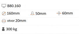 Pogumované koliesko 160x50 mm
