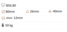 Pogumované koliesko 80x26 mm