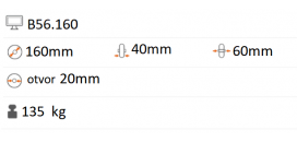 Pogumované koliesko 160x40 mm