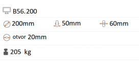 Pogumované koliesko 200x50 mm