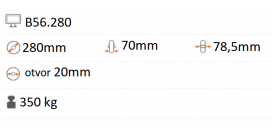 Pogumované koliesko 280x70 mm