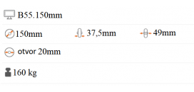 Pogumované koliesko 150x37,5 mm