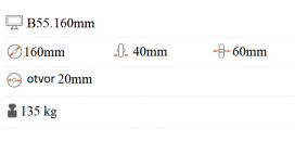 Pogumované koliesko 160x40 mm