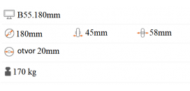 Pogumované koliesko 180x45 mm