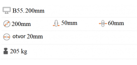 Pogumované koliesko 200x50 mm