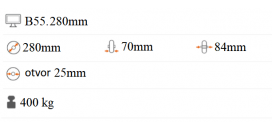 Pogumované koliesko 280x70 mm