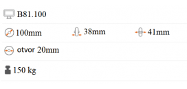 Pogumované koliesko 100x38 mm