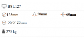 Pogumované koliesko 125x50 mm