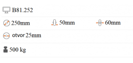 Pogumované koliesko 250x50 mm