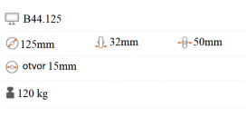 Pogumované koliesko 125x32 mm