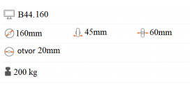 Pogumované koliesko 160x45 mm