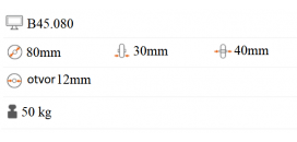 Pogumované koliesko 80x30 mm