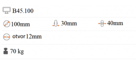Pogumované koliesko 100x30 mm