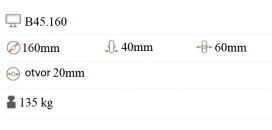 Pogumované koliesko 160x40 mm