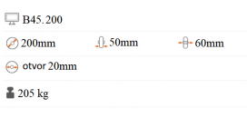 Pogumované koliesko 200x50 mm