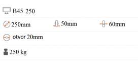 Pogumované koliesko 250x50 mm