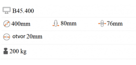 Pogumované koliesko 400x80 mm