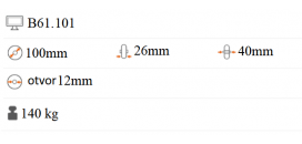 Pogumované koliesko 100x26 mm