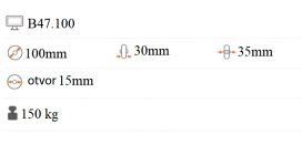 Pogumované koliesko 100x30 mm