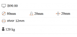 Polyuretánové koliesko 80x20 mm