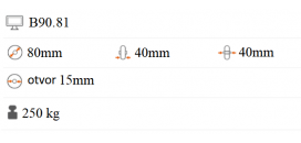 Polyuretánové koliesko 80x40 mm