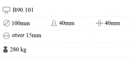 Polyuretánové koliesko 100x40 mm