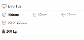 Polyuretánové koliesko 100x40 mm