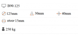 Polyuretánové koliesko 125x30 mm