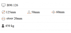 Polyuretánové koliesko 125x50 mm