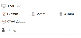 Polyuretánové koliesko 125x38 mm