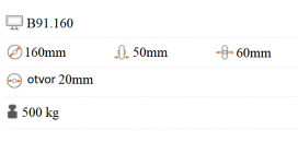 Polyuretánové koliesko 160x50 mm