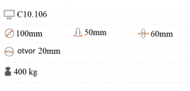 Polyuretánové koliesko 100x50 mm