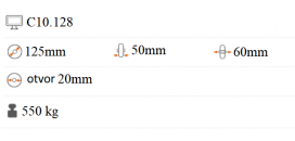 Polyuretánové koliesko 125x50 mm