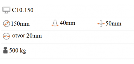 Polyuretánové koliesko 150x40 mm