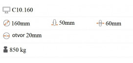 Polyuretánové koliesko 160x50 mm