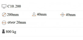 Polyuretánové koliesko 200x40 mm