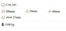 Polyuretánové koliesko 300x50 mm