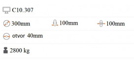 Polyuretánové koliesko 300x100 mm