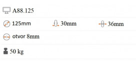 Polyuretánové koliesko 125x30 mm