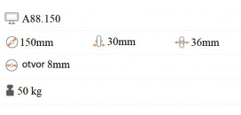 Polyuretánové koliesko 150x30 mm