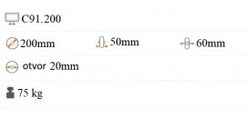 Polyuretánové koliesko 200x50 mm