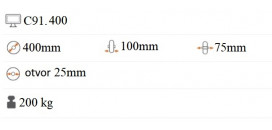 Polyuretánové koliesko 400x100 mm