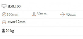 Antistatické koliesko 100x30 mm