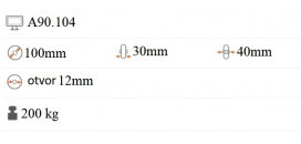 Plastové koliesko 100x30 mm