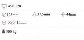 Plastové koliesko 125x37,5 mm